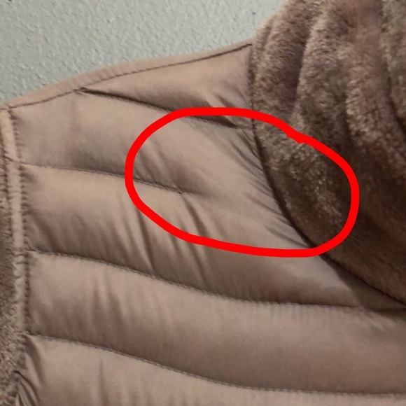 32 Degrees Dusty Pink Blush Ladies Mixed Media Plush Fuzzy Down Jacket - Picture 5 of 8